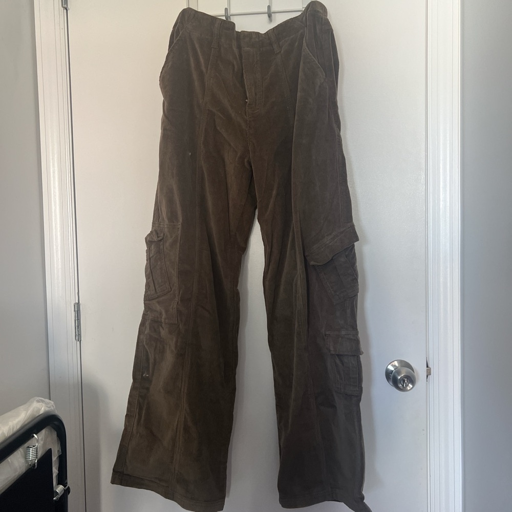 Glassons Dark Brown Wide-Leg Cargo Pants